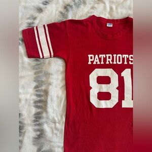 Vintage Patriots Jersey Shirt - 100% Cotton - 70s/80s